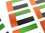 Sticker Pack 33x20mm Rectangle Self-Stick United Arab Emirates Labels
