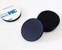 NFC Guard Tour ON-METAL rugged sticky token - Black ABS - NTAG213 - 30mm round