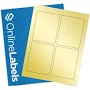 3.5" x 4.5" Wine Labels, 25 Sheets, Gold Foil Laser