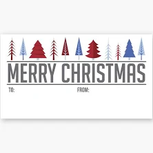 30ct. to and from Christmas Gift Wrapping Labels, Stickers for Christmas Gifts (#597-MT-BR)