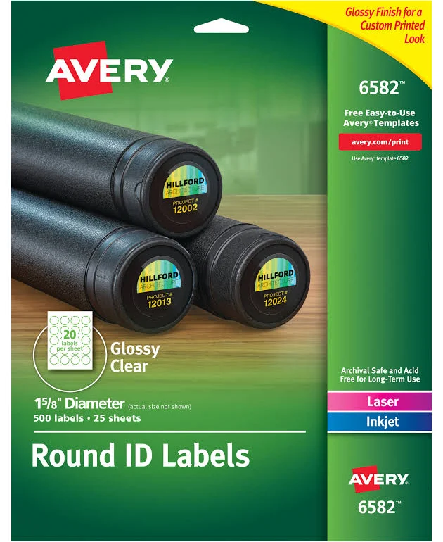 Avery Round Print-to-the-Edge Permanent Labels