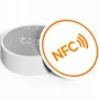 NFC tags – round 25 mm stickers, white or orange. 10/30/50 pcs