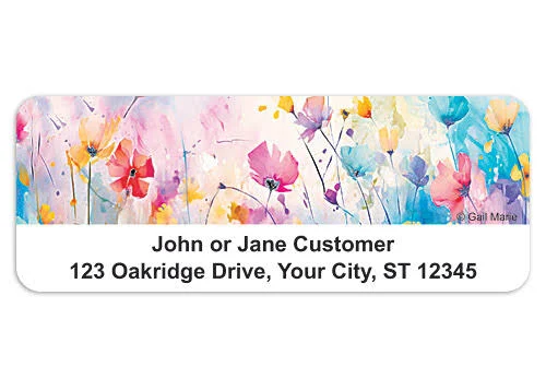 Gail Marie Dancing Petals Address Labels