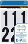 Hillman 3 in. Black & White Adhesive Number Pack