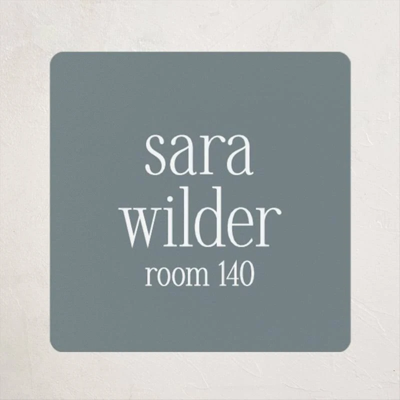 Classic Custom Name Labels By Minted | 30 Count | Simple | Grey | 1.5" x 1.5"