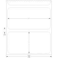 2" X 1" Inkjet Standard Gloss Labels, 2300 labels/roll, 3" core