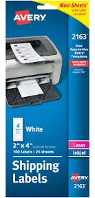 Avery Mini-Sheets Mailing Labels 2163