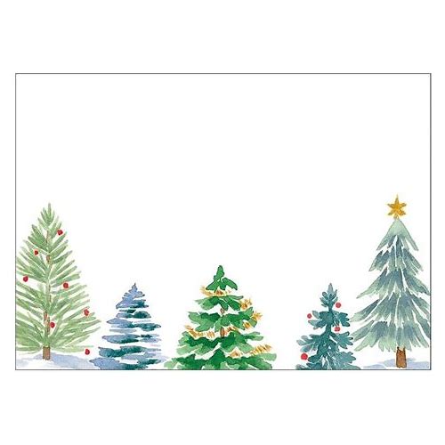 Caspari Christmas Trees Self-Adh…