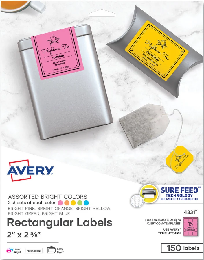 Avery Color Easy Peel Labels