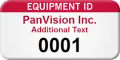 100 Numbered Equipment ID Labels Metal Aluminum Foil - FoilGuard Tag, 1.5"x0.75"