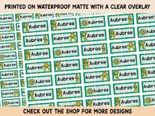 School label Stickers Waterproof Clear overlay School supplies, Back to school labels, Name labels, Preschool labels, Customized Labels