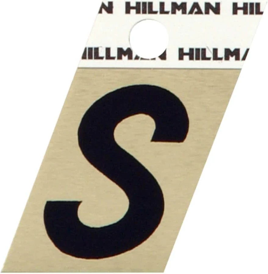 Hillman Adhesive Angle-Cut Letter Black and Gold