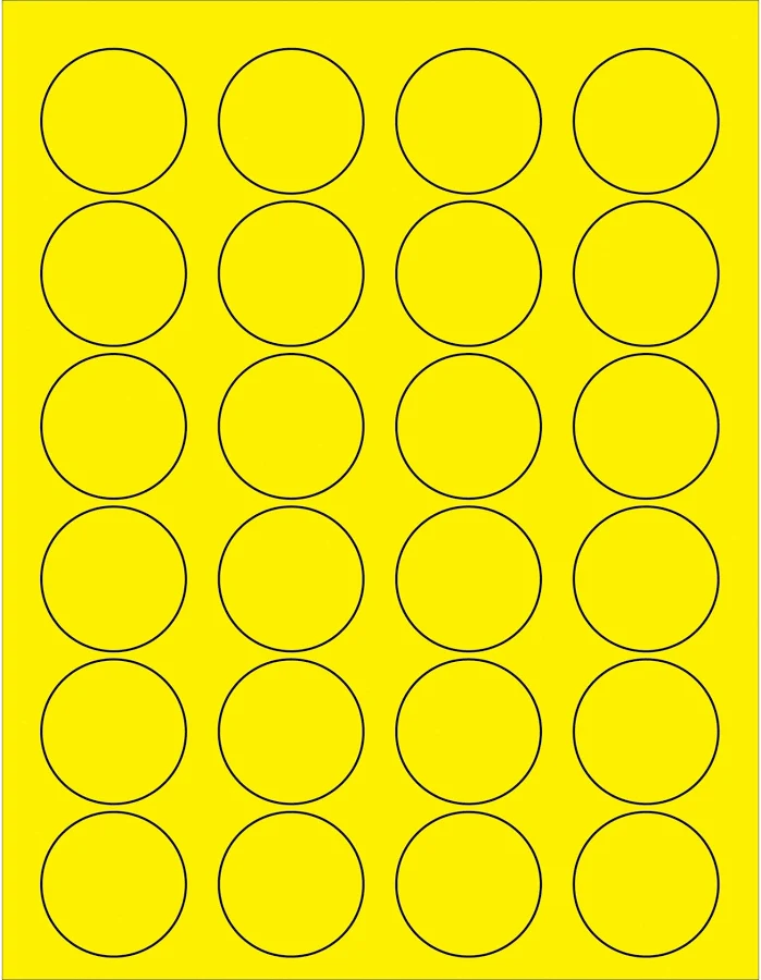 Fluorescent Circle Laser Labels