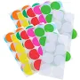 Ptootp Round Adhesive Label Stickers, Assorted Colors, 50 Sets, Blank Writable Labels for Organizing and Crafting