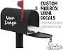 Custom Mailbox Vinyl Decals | Decals For Mailbox | Mailbox Labels | Postbox Decals | Decals For Postbox | Personalized Mailbox Decals