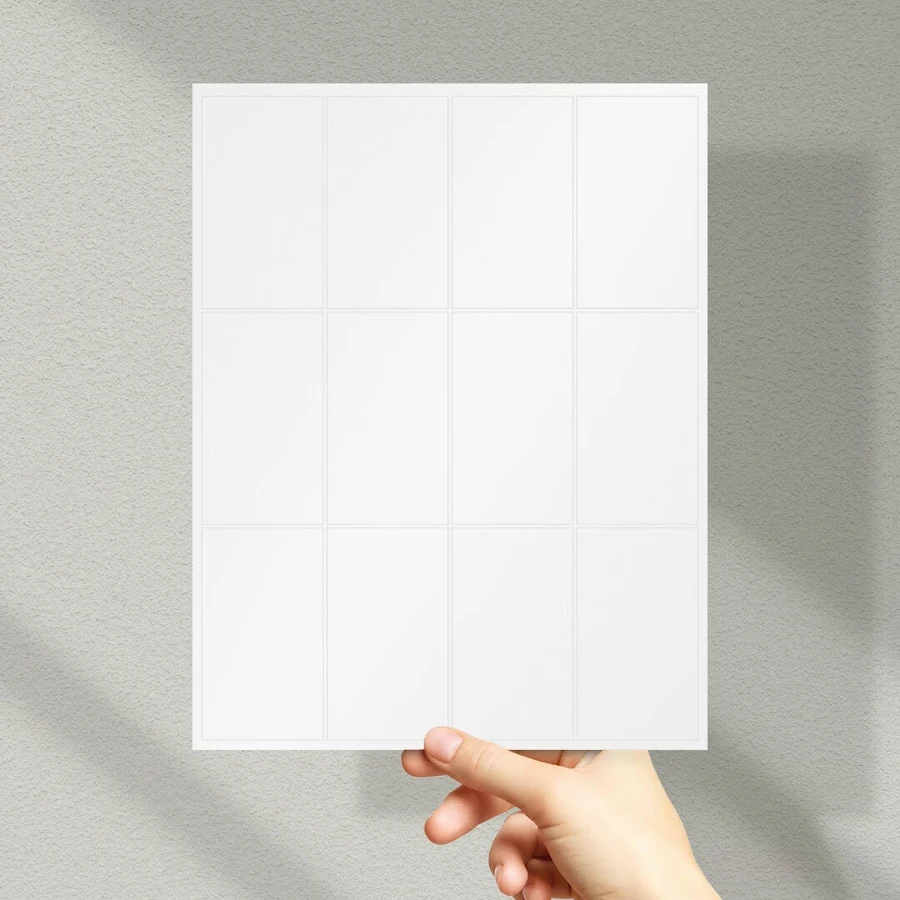 100 Sheets Blank Labels - 1200 pcs 3.5" x 2" Blank Labels