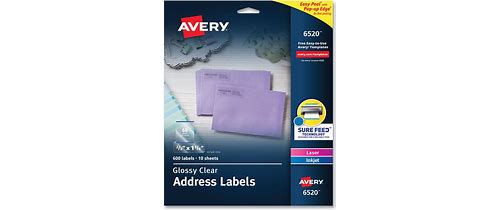 Glossy Clear Easy Peel Mailing L…