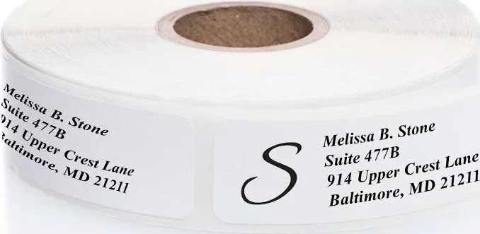Current Labels 500 White Rolled Address Labels