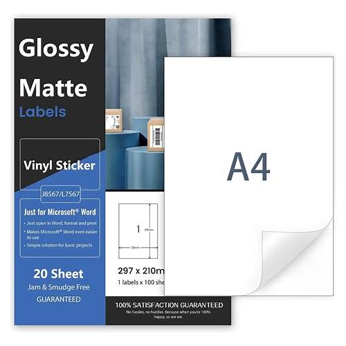 A4 Self Adhesive Label Glossy Ink…