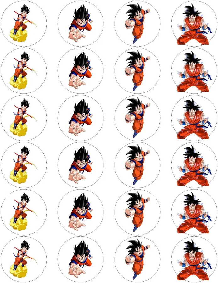 Dragon Ball Sticker Labels for Bag Lollipop Birthday Party Favors Rewards | 24 | Paper | Anime & Manga | Stickers