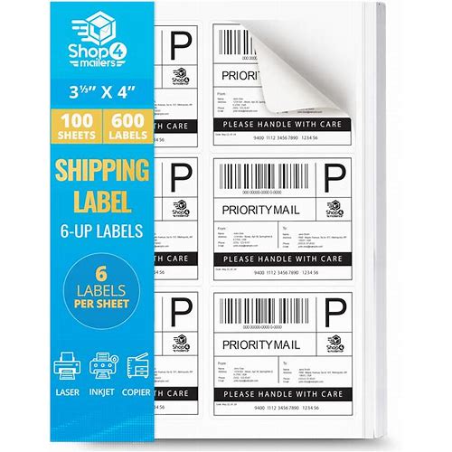 Shop4mailers 6-Up White Perman…