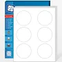 3" Round Blank Label 6 Labels Per Sheet 100 Sheets