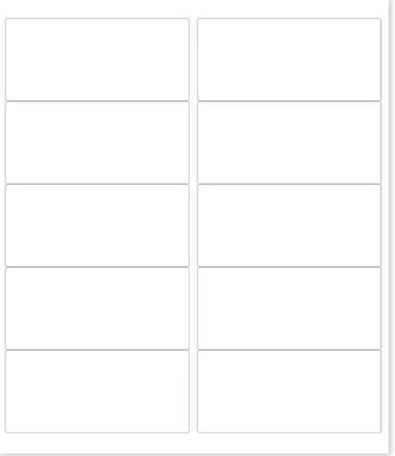 Blank White Laser Printer Labels