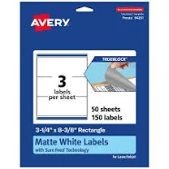 Avery TrueBlock Rectangle Labels
