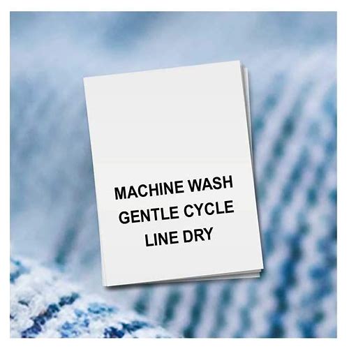 100 Printed Clothing Labels, Care …