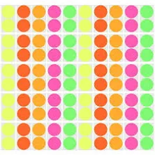 Pbpbox 100pcs Color Label Sticker Self-Adhesive Assorted Color for Notebook and