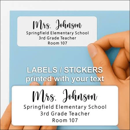 Custom Printed White Adhesive Peel and Stick Address Labels