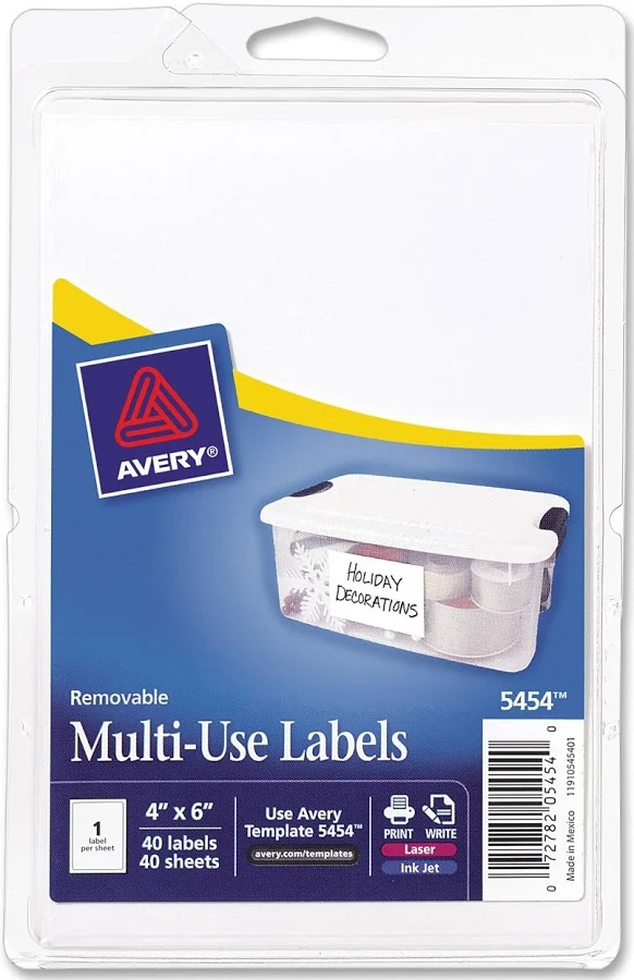 Avery Rectangle Removable ID Label