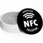 NFC tag NTAG213 25 mm – black self-adhesive sticker “Tap your phone” for smartphones