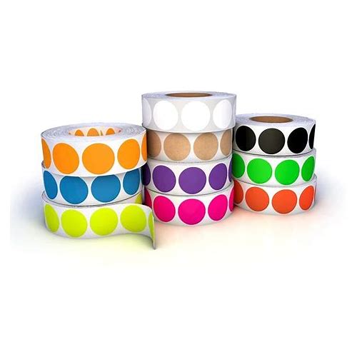 1 Inch Round Sticker Dots Color C…