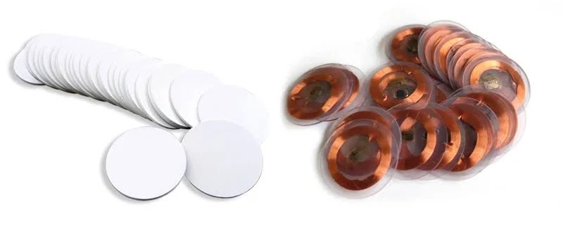 10Pcs/Lot 125Khz TK4100 EM4100 Sticker RFID Tags Coin ID Tag Keyfobs Read Only Diameter 25mm 30mm