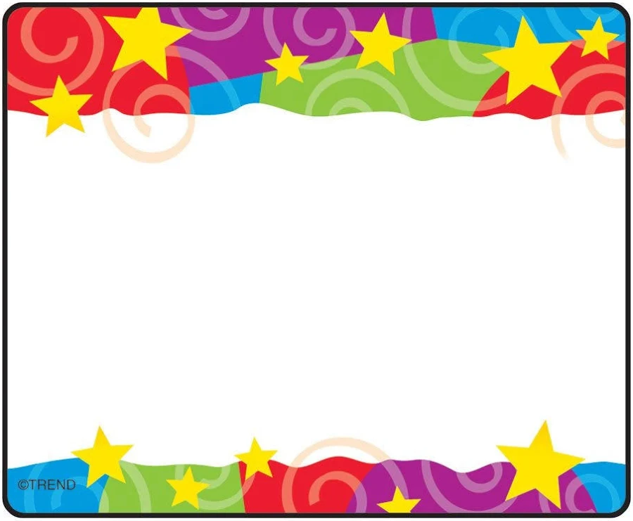 Trend Name Tags Stars-N-Swirls