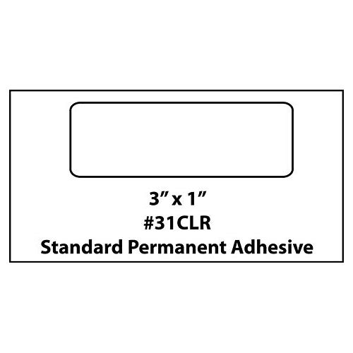 Clear Rectangular Labels 3" X 1" …