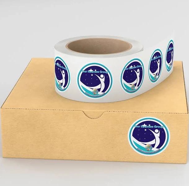 Premium Gloss Custom Labels/Stickers On A Roll | Custom Roll Circle Labels | Personalized Business Logo Stickers and label | Custom Labels