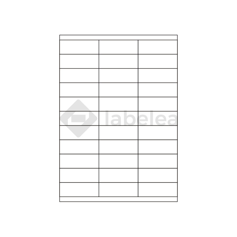 White paper self-adhesive labels 70x25,4 mm, on A4 sheet, for laser and inkjet printing