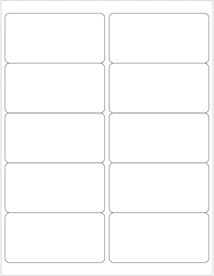 Tape Logic White Rectangle Laser Labels