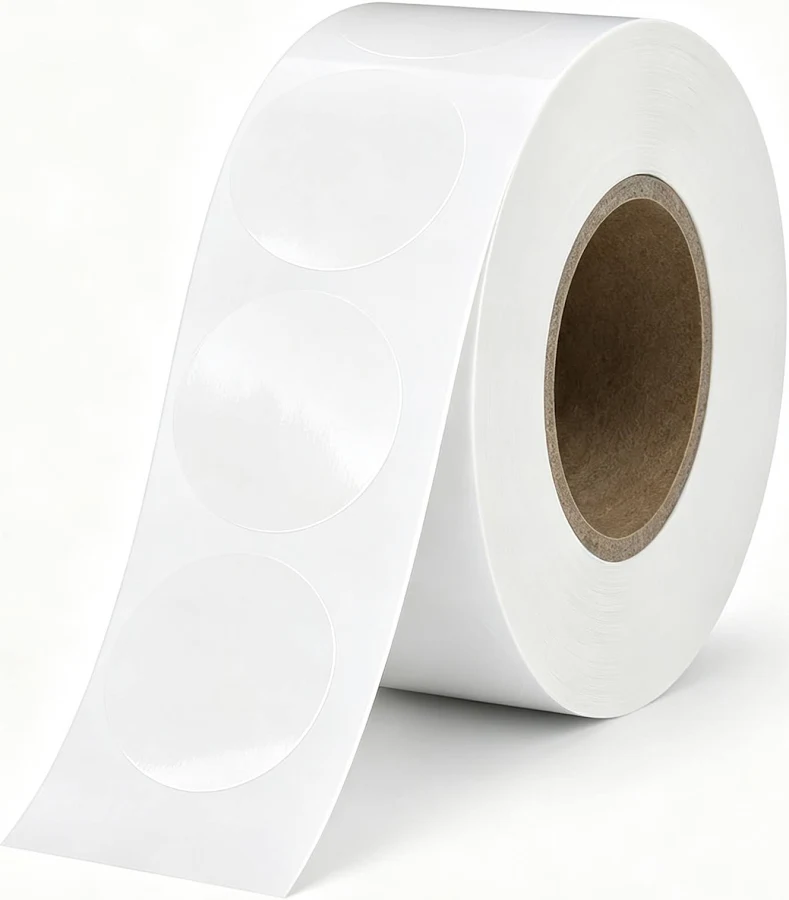 Kaisa 1000 Pcs 1 inch Thicken Clear Circle Stickers for Sealing,Waterproof Transparent Round Self-Adhesive Package Envelope Mail Wafer Seal Sticker