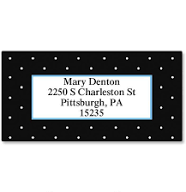 Personalized Self-Stick Tiny Dots Border Address Labels -Set of 48