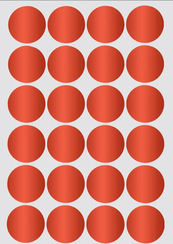 Royal Green Dots Colored Labels Round Stickers Neon Red 25mm 360 Pack