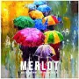Merlot Rainy Day Wine Labels
