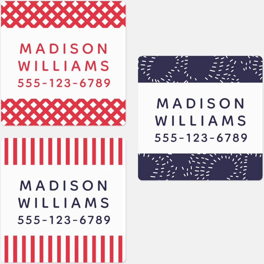 Modern Personalized Name Adhesive Waterproof Labels