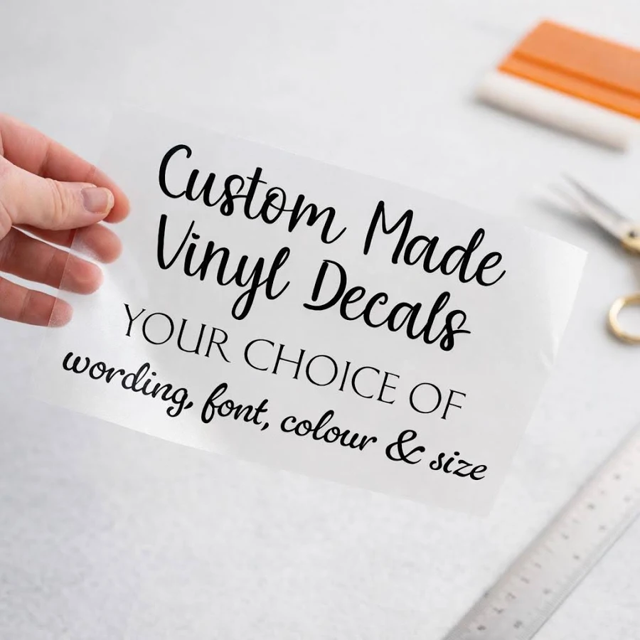Custom Made Vinyl Decals | Self-Adhesive Personalised Labels | Personalised Stickers