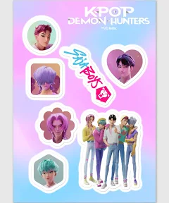KPop Demon Hunters SAJA BOYS Sticker Sheet