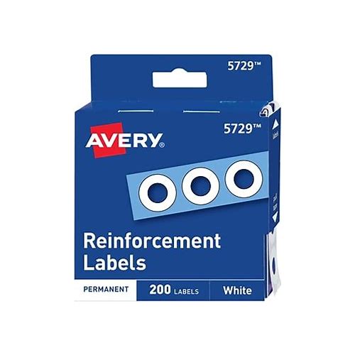 Avery White Self-Adhesive Plasti…