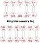 500 Preprinted Ring Tag Sizing Stickers