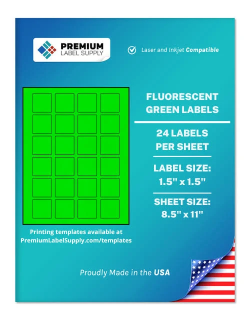 1.5′′ x 1.5′′ Labels